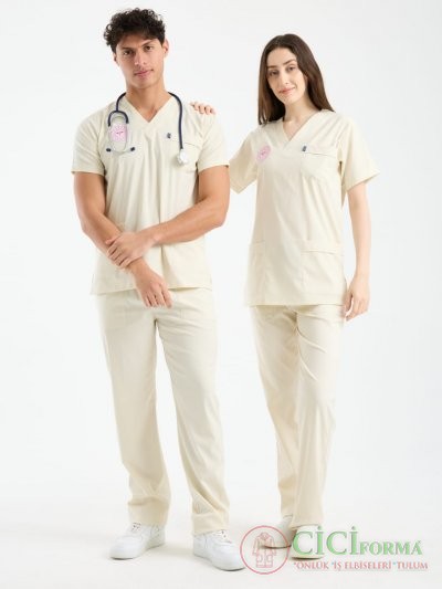 Unisex Kırem Hastane Forması