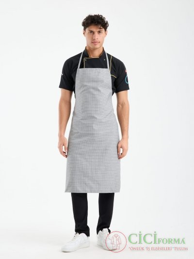 Peşgir Önlük Beyaz Desenli